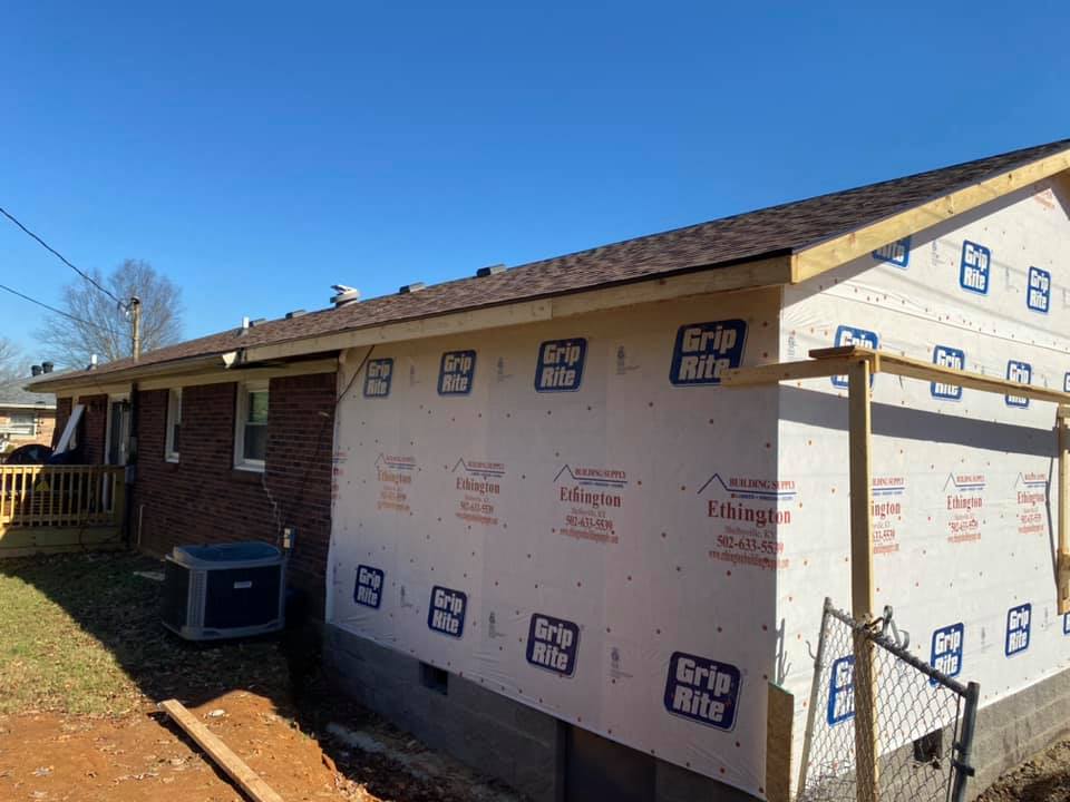 Residential siding project underway